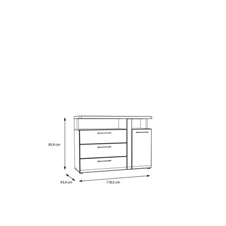 Tuluza komoda TUZK222B