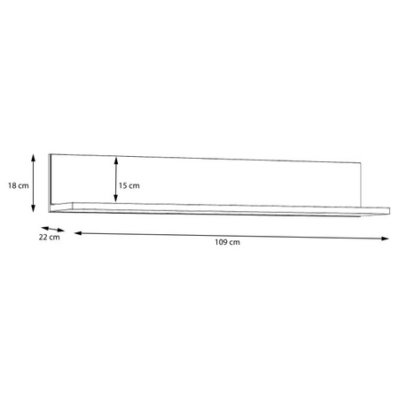 POOLE półka wisząca