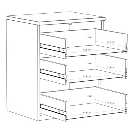 EDWAL EDWK112 wysoka szafka nocna