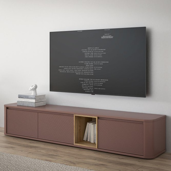 BREATHTAKER BTHTH141-Q191 szafka RTV 220cm Terakota/Dąb Mauvella