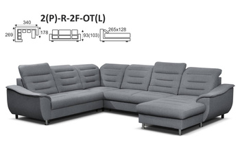 BELLAGIO NAROŻNIK 2(P)-R-2F-OT(L) / OT(P)-2F-R-2(L)