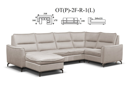 Cristal narożnik 1(P)-R-2F-OT(L) / OT(P)-2F-R-1(L)