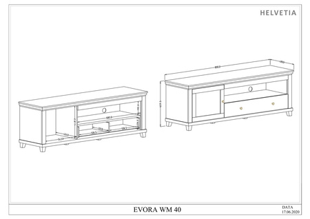 EVORA TYP 40 WM-KOMODA RTV 1D1S