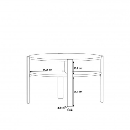 BREATHTAKER CFTT5024-U72 stolik kawowy 75x75cm Tobago Terakota