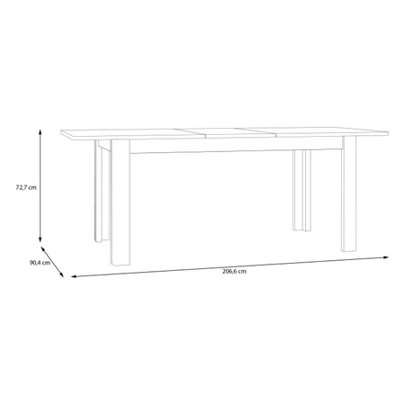 BREATHTAKER Stół rozkładany 160x90 cm Dąb Cabezone