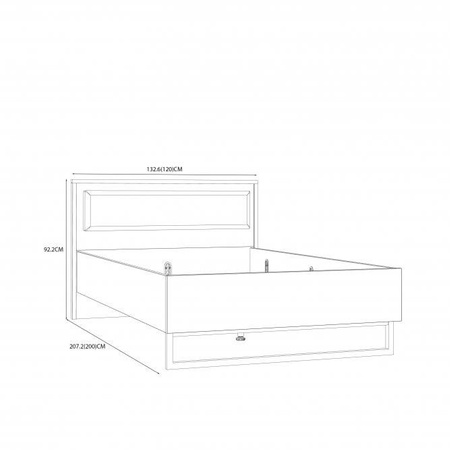 ORIENTAL HUDL1122 STELAŻ ŁÓŻKA