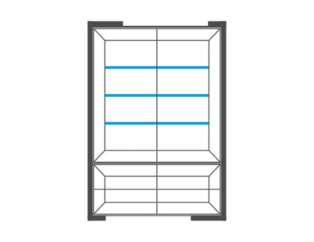 Corino Witryna szkło wysoka 2DS4SZ