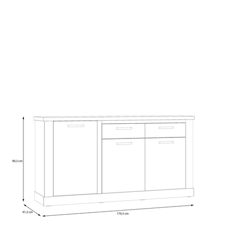 Duro ciemne DURK231 komoda