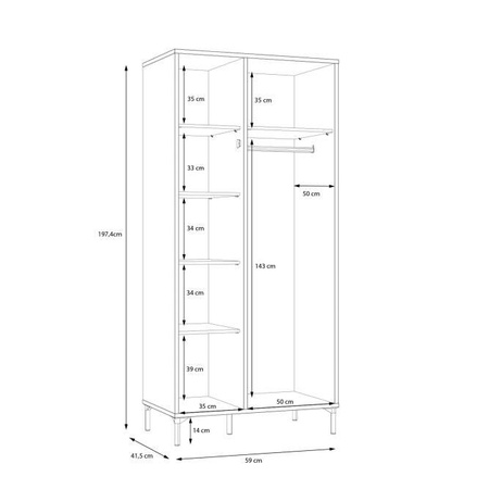 Joakimis JMXS721 szafa ubraniowa