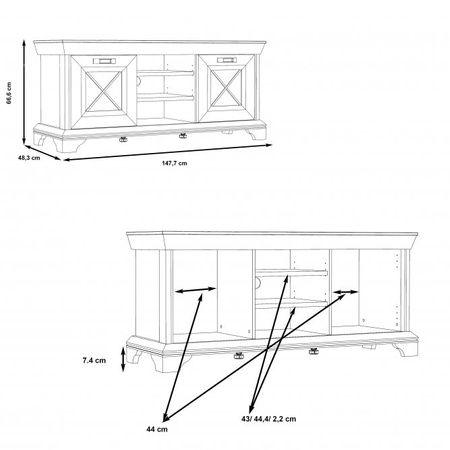 KASHMIR SZAFKA RTV KSMT231