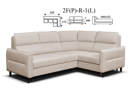 Malibu narożnik 1(P)-R-2F(L) / 2F(P)-R-1(L)