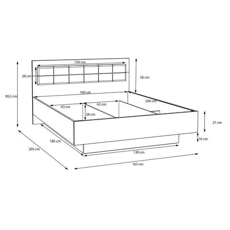 Baderna BDNL1162 łóżko 160