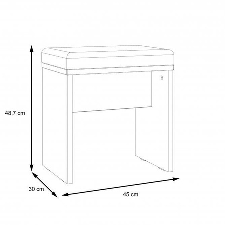 DALATE OLNT011 ŁAWECZKA Z TAPICEROWANYM SIEDZISKIEM