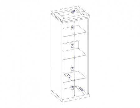 Verano Witrynka wisząca 1DS lewa/prawa