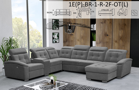 COMFORTO NAROŻNIK OT(P)-2F-R-1-BR-1E(L) / 1E(P)-BR-1-R-2F-OT(L)