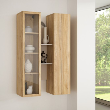 BREATHTAKER BTHVH331-M845 witryna wisząca 85cm Dąb Mauvella/Piaskowy