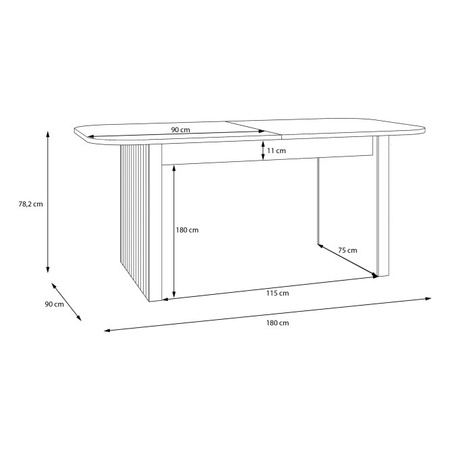 FORMSWIFT TBLT7128-D108 stół rozkładany