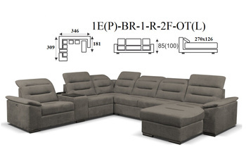 Exclusive narożnik 1E(P)-BR-1-R-2F-OT(L) / OT(P)-2F-R-1-BR-1E(L)