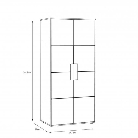 ARKINA LBLS82 SZAFA UBRANIOWA