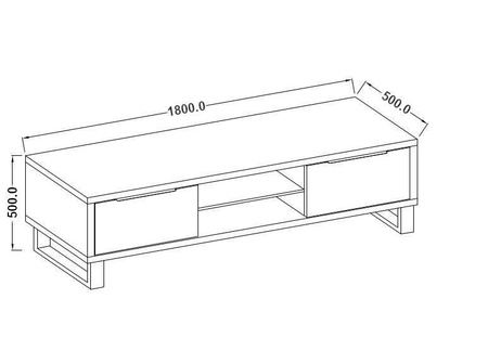 HALLE TYP 40 WM-RTV KOMODA DUŻA 2 KLAPY
