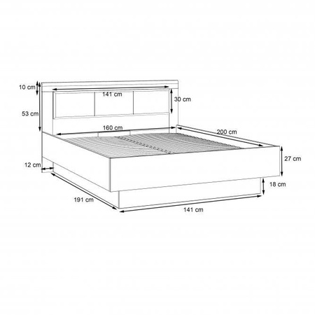 DALATE JLTL2161 ŁÓŻKO Z PODNOSZONYM WKŁADEM