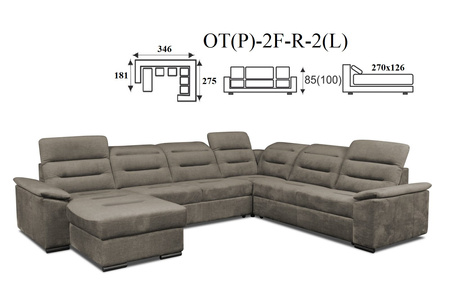 Exclusive narożnik 2(P)-R-2F-OT(L) / OT(P)-2F-R-2(L)