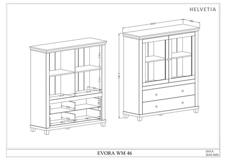 EVORA TYP 46 WM-KOMODA WYSOKA 2D2S