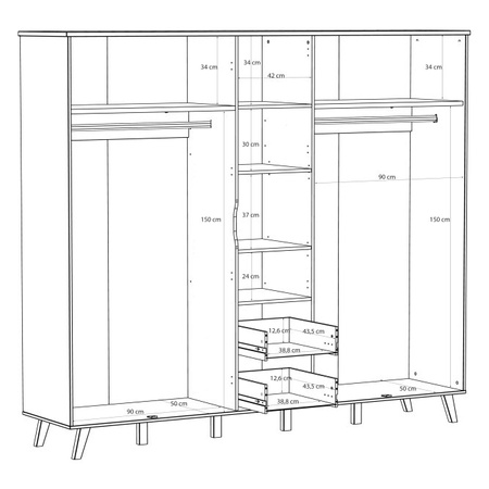 VANKKA VNKS852 szafa ubraniowa