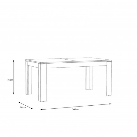 WHITE SEA XELT161 STÓŁ ROZKŁADANY