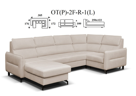 Malibu narożnik 1(P)-R-2F-OT(L) / OT(P)-2F-R-1(L)
