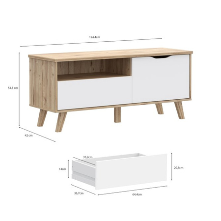 VANKKA VNKT121R szafka rtv 125cm