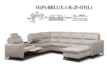 Cristal narożnik 1E(P)-BRLUX-1-R-2F-OT(L) / OT(P)-2F-R-1-BRLUX-1E(L)