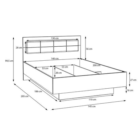 Baderna BNDL1142 łóżko 140