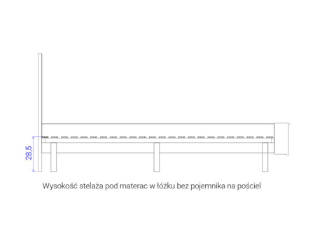 Corino Łóżko 140 z ławeczką