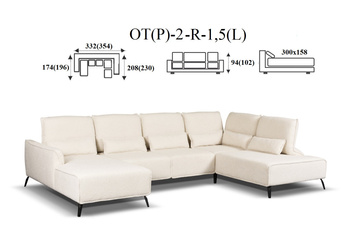 Modern narożnik OT(P)-2-R-1,5(L) / 1,5(P)-R-2-OT(L)