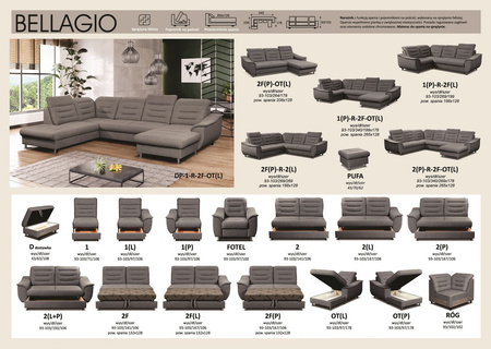 BELLAGIO NAROŻNIK DO SAMODZIELNEJ KONFIGURACJI