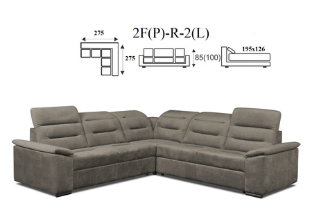 Exclusive narożnik 2(P)-R-2F(L) / 2F(P)-R-2(L)