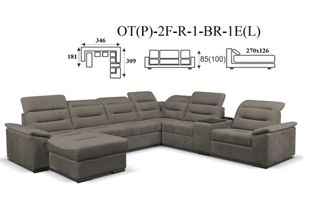Exclusive narożnik 1E(P)-BR-1-R-2F-OT(L) / OT(P)-2F-R-1-BR-1E(L)