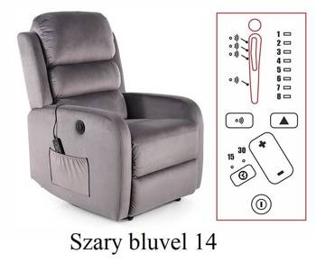 Pegaz fotel relaks elektryczny z funkcją masażu