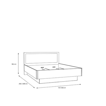 Tuluza stelaż łóżka z podnoszonym wkładem JLTL3161