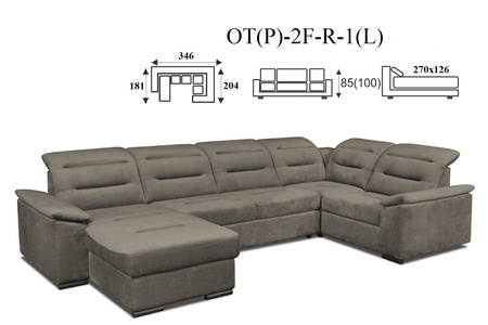 Exclusive narożnik 1(P)-R-2F-OT(L) / OT(P)-2F-R-1(L)