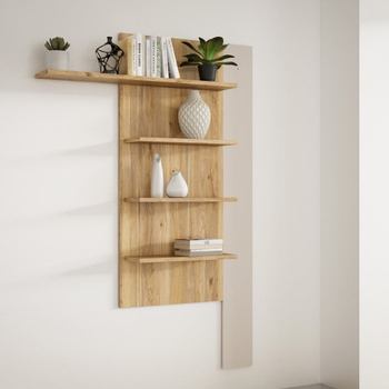 BREATHTAKER BTHB01-M821 półka pionowa  130cm iaskowy/Dąb Mauvella