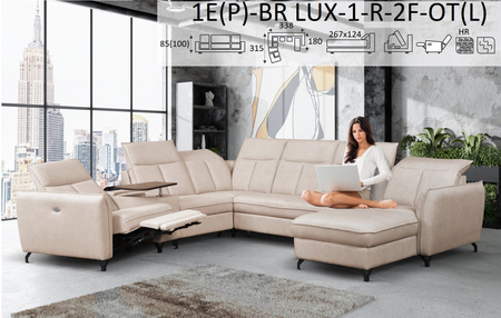 ROMANTICA NAROŻNIK OT(P)-2F-R-1-BR LUX-1E(L) / 1E(P)-BR LUX-1-R-2F-OT(L)