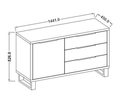 HALLE TYP 47 KOMODA 1D3S