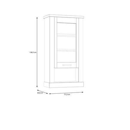 Duro ciemne DURVH111 witryna wisząca