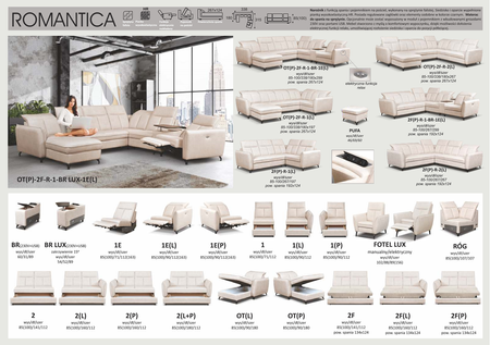 ROMANTICA NAROŻNIK DO SAMODZIELNEJ KONFIGURACJI