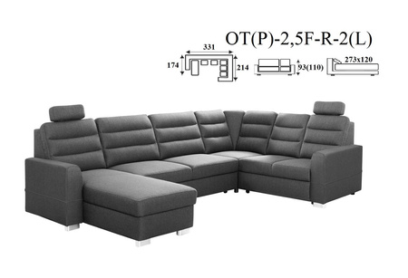 Broadway narożnik 2(P)-R-2,5-OT(L) / OT(P)-2,5F-R-2(L)