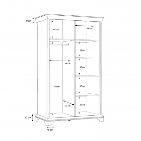 KASHMIR SZAFA KSMS82
