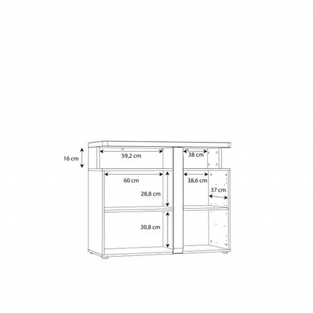 Tuluza komoda TUZK221B
