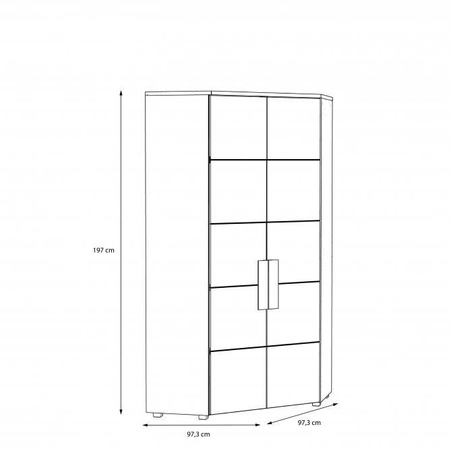 ARKINA LBLS89 SZAFA UBRANIOWA NAROZNA